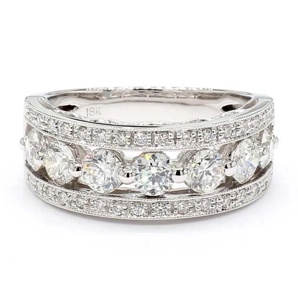 14K 1.69ct Lab Grown Diamond Round Cut Cocktail Band