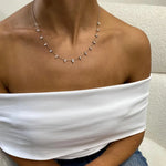 14K Natural Diamond Marquise Cut Necklace