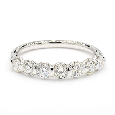 14K 0.81ct Lab Grown Diamond Round Cut Wedding Band