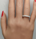 18K Solid Gold Round Lab Grown Diamond 0.81 Carat Wedding Band - Alternate Angle | Riyanika Jewels