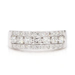14K 0.86ct Lab Grown Diamond Princess Cut Cocktail Band