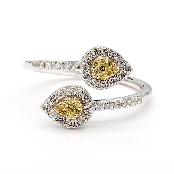 0.45ct Lab Grown Diamond Round Cut Cocktail Ring in 18K Solid Gold | Riyanika