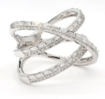 14K 0.78ct Lab Grown Diamond Baguette Cut Cocktail Ring