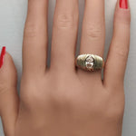 18K Solid Gold Marquise Lab Grown Diamond 0.73 Carat Cocktail Band - Alternate Angle