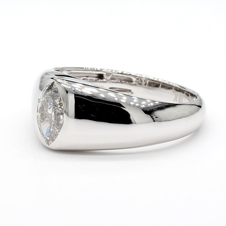 14K 0.62ct Lab Grown Diamond Marquise Cut Cocktail Band
