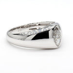 18K Solid Gold Marquise Lab Grown Diamond 0.62 Carat Cocktail Band - Close Up | Riyanika Jewels