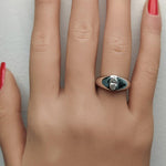 18K Solid Gold Marquise Lab Grown Diamond 0.62 Carat Cocktail Band - Alternate Angle | Riyanika Jewels
