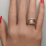 0.72ct Lab Grown Diamond Pear Cut Cocktail Ring in 18K Solid Gold | Riyanika
