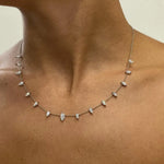 14K Natural Diamond Marquise Cut Necklace