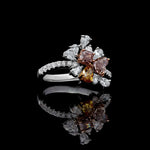 2.12ct Lab Grown Diamond Cocktail Ring in 18K Solid Gold | Riyanika