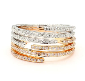 0.5ct Fancy Pink Diamond Round Cut Cocktail Band in 18K Solid Gold | Riyanika