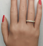 2.55ct Fancy Yellow Diamond Round Cut Eternity Band in 18K Solid Gold | Riyanika
