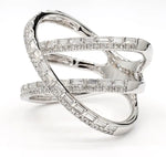 18K Solid Gold Baguette Lab Grown Diamond 0.78 Carat Cocktail Ring - Side View | Riyanika Jewels