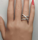18K Solid Gold Baguette Lab Grown Diamond 0.78 Carat Cocktail Ring - Alternate Angle