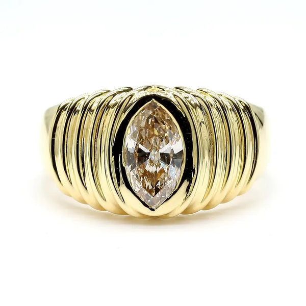 14K 0.73ct Lab Grown Diamond Marquise Cut Cocktail Band