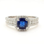 14K 1.58ct Lab Grown Diamond Cushion Cut Cocktail Ring