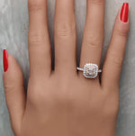 1.2ct Lab Grown Diamond Radiant Cut Cocktail Ring in 18K Solid Gold | Riyanika