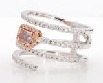0.7ct Natural Diamond Radiant Cut Cocktail Ring in 18K Solid Gold | Riyanika
