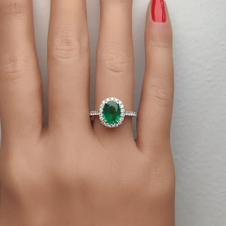 14K 2.46ct Lab Grown Diamond Oval Cut Cocktail Ring