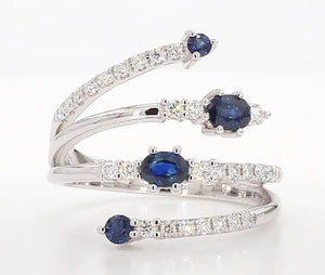 14K 0.9ct Lab Grown Diamond Oval Cut Cocktail Ring