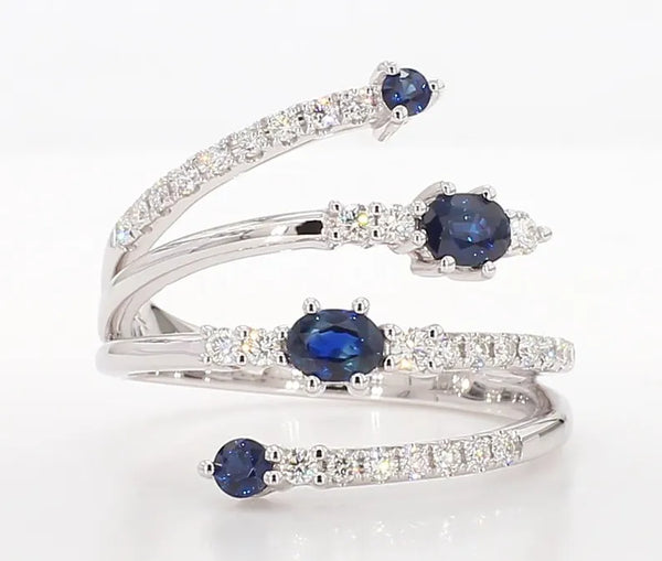 14K 0.9ct Lab Grown Diamond Oval Cut Cocktail Ring
