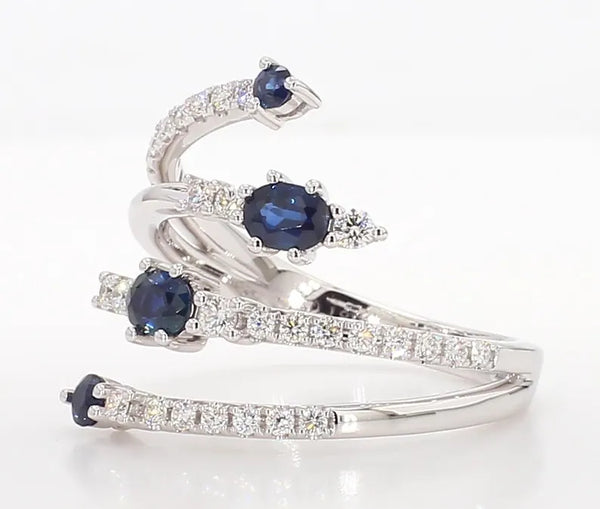 14K 0.9ct Lab Grown Diamond Oval Cut Cocktail Ring