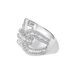 18K Solid Gold Baguette Lab Grown White Diamond 1.80 Carat Band - Side View | Riyanika Jewels