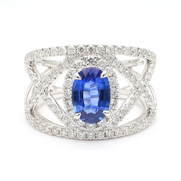 14K 2.47ct Lab Grown Diamond Oval Cut Cocktail Ring
