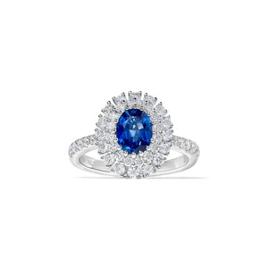 14K 1.85ct Lab Grown Diamond Oval Cut Cocktail Ring