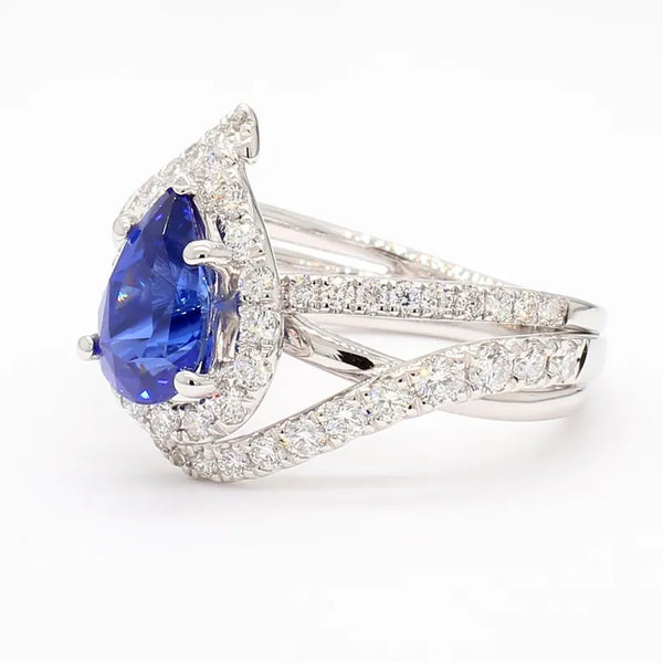 14K 2.76ct Lab Grown Diamond Pear Cut Cocktail Ring