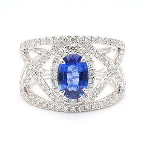 14K 2.47ct Lab Grown Diamond Oval Cut Cocktail Ring