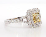1.24ct Fancy Yellow Diamond Cocktail Ring in 18K Solid Gold | Riyanika