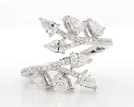 18K Solid Gold Pear Lab Grown Diamond 1.27 Carat Cocktail Ring - Detail | Riyanika Jewels