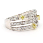 14K 0.66ct Lab Grown Yellow Diamond Radiant Cut Cocktail Ring