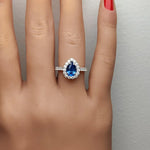 14K 1.92ct Lab Grown Diamond Pear Cut Cocktail Ring