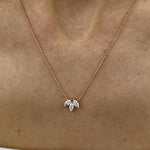 14K Lab Grown Diamond Marquise Cut Pendant Necklace