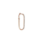 14K Solid Gold Natural Diamond Lumiere Hook Hoop Earrings