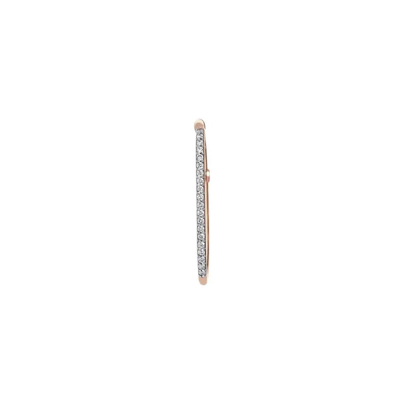 18K Solid Gold Natural Diamond Lumiere Hook Hoop Earrings - View 8 | Riyanika Jewels