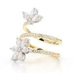 18K Solid Gold 1.91 Carat Marquise Lab Grown Diamond Cocktail Ring - Detail | Riyanika Jewels