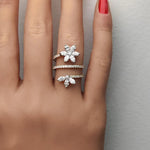 18K Solid Gold 1.91 Carat Marquise Lab Grown Diamond Cocktail Ring - Close Up | Riyanika Jewels