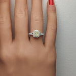 14K 1.24ct Lab Grown Yellow Diamond Radiant Cut Cocktail Ring