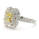 2.54ct Lab Grown Diamond Radiant Cut Cocktail Ring in 18K Solid Gold | Riyanika