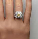 2.54ct Lab Grown Diamond Radiant Cut Cocktail Ring in 18K Solid Gold | Riyanika