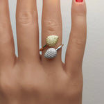 0.62ct Fancy Yellow Diamond Round Cut Cocktail Ring in 18K Solid Gold | Riyanika