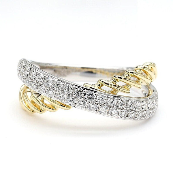 0.52ct Lab Grown Diamond Round Cut Cocktail Band in 18K Solid Gold | Riyanika
