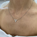 14K Natural Diamond Marquise Cut Chain Necklace