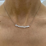 14K Natural Diamond Round Cut Pendant Necklace