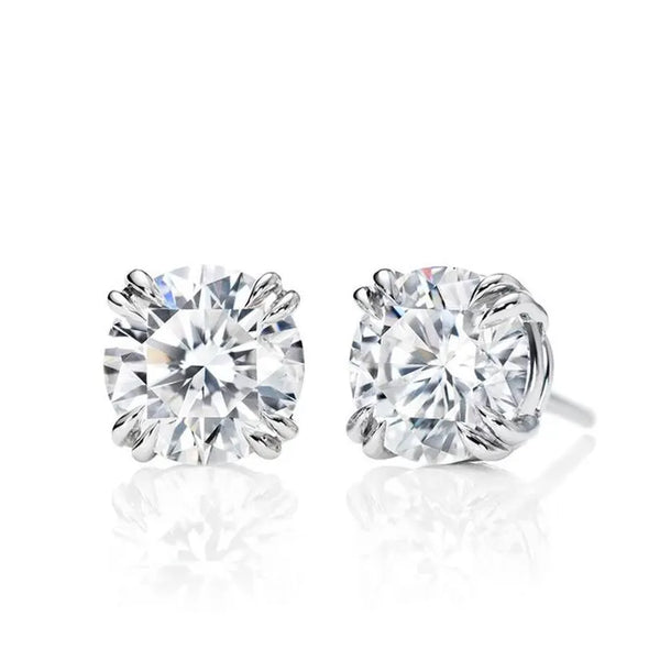 14K Lab Grown Diamond Solitaire Stud Earrings