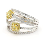 14K 1.16ct Lab Grown Yellow Diamond Pear Cut Cocktail Ring