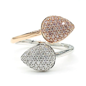 18K Solid Gold Round Lab Grown Pink Diamond 0.61 Carat Cocktail Ring | Riyanika Jewels